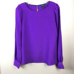 J Crew Factory Small Boatneck Blouse Polyester
